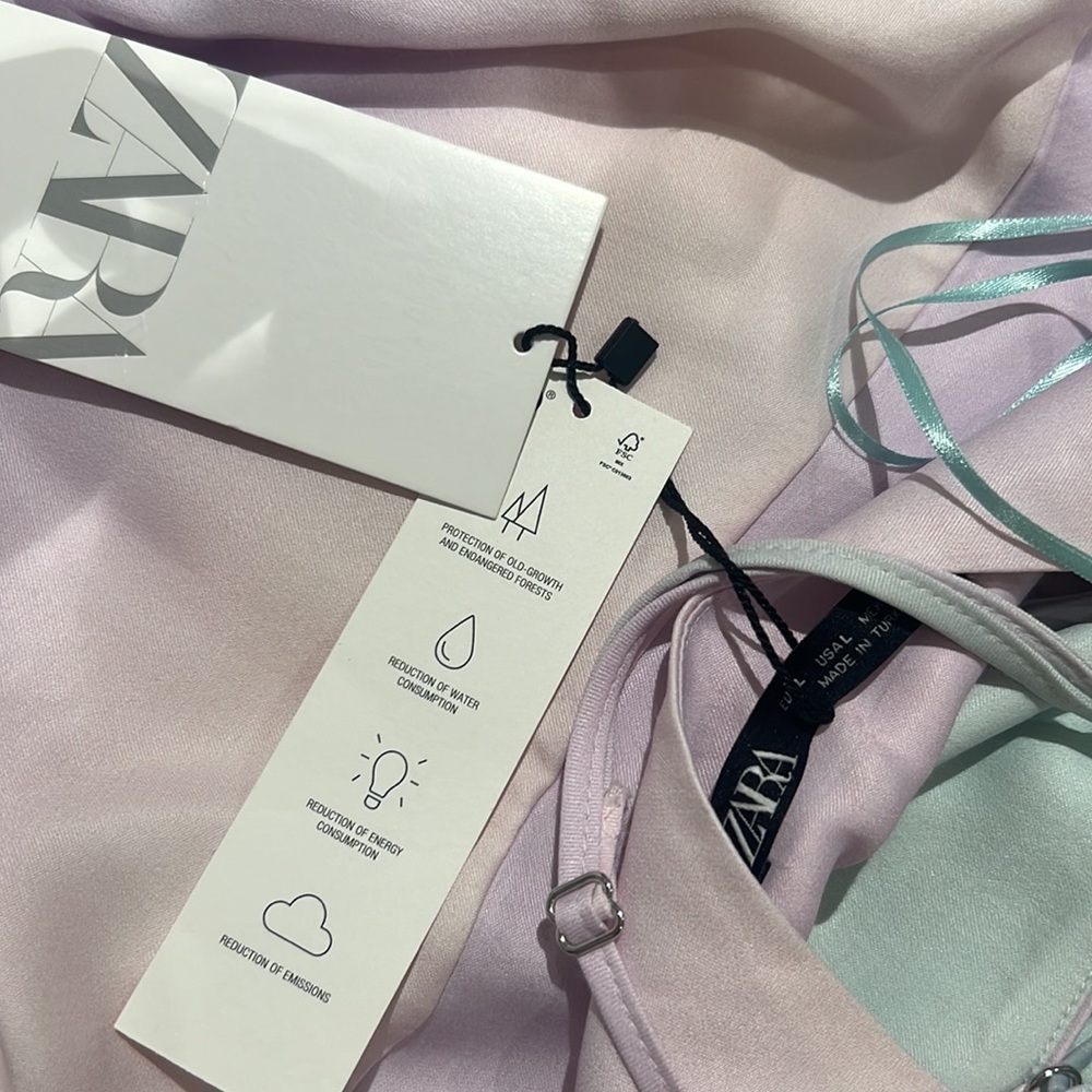 Zara ombre color the  dye purple blue dress - Picture 7 of 9